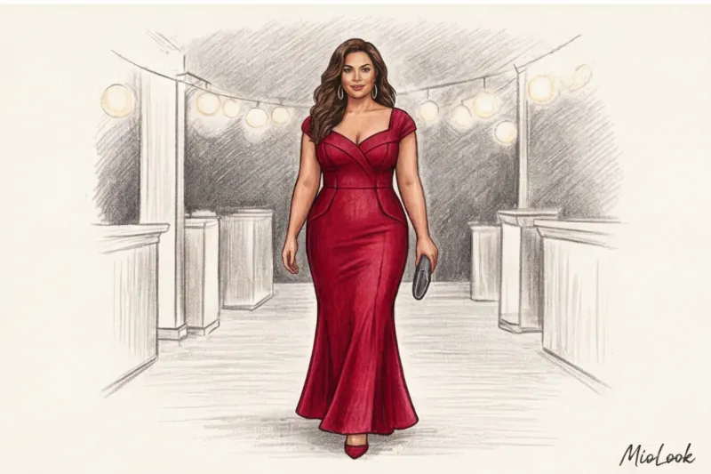 Вечерняя мода plus size: идеальное платье для полной фигуры - 8