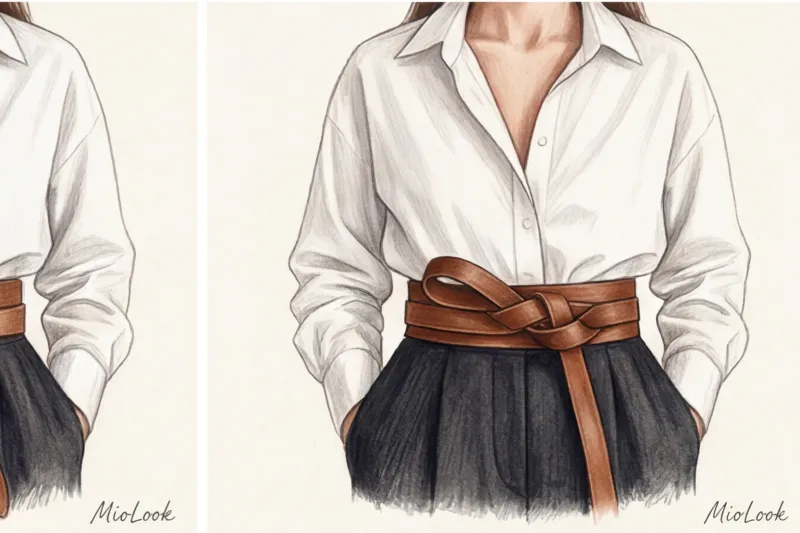 7 способов стильно завязать длинный кожаный ремень - 9