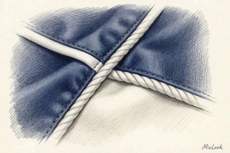 Piping in clothing: what it is, types and applications