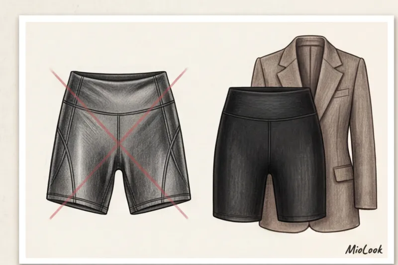 Cycling shorts with a jacket: how to create a stylish look