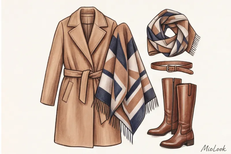 Объемные шарфы и палантины: как носить, чтобы не нарушить пропорции - 6