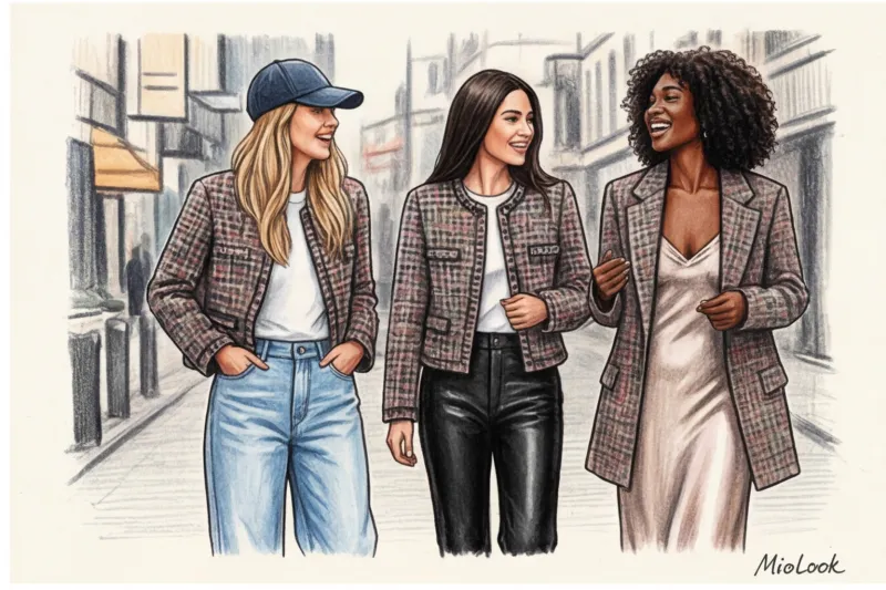 Твид без налета ретро: как носить фактурные жакеты, чтобы не выглядеть старомодно - 9