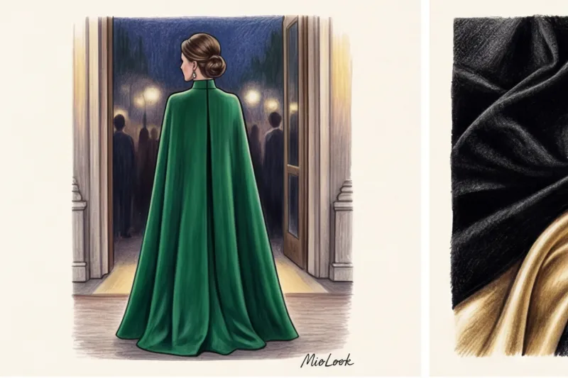 Elegant, closed-off clothing for stylish evening looks