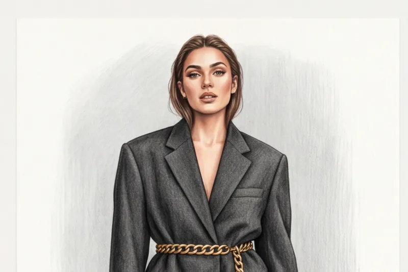 What to wear with a women's chain belt: stylist tips