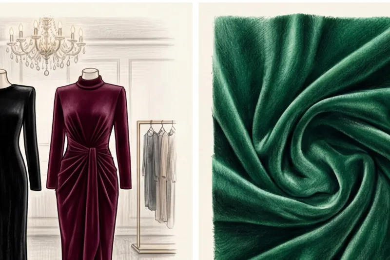 Бархатные закрытые платья: роскошный тренд для зимних торжеств - 2