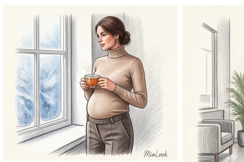 Maternity Winter Business Attire: Warm Office Style