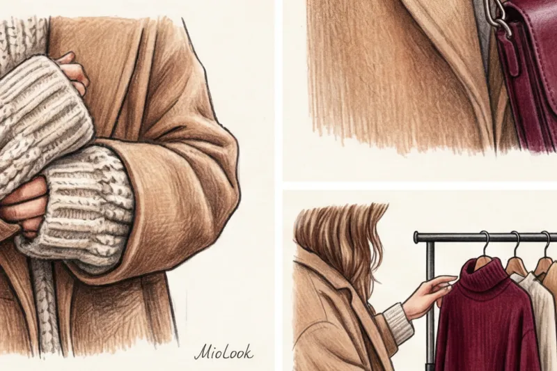 Осенний кэжуал: уютные повседневные образы с пальто, тренчами и свитером - 5