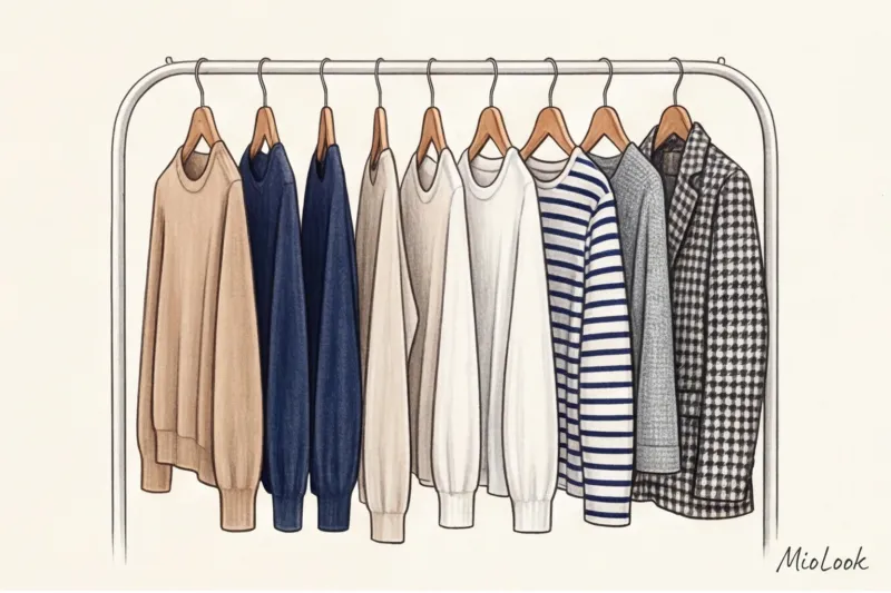 Сочетание принтов и однотонных вещей в капсульном гардеробе - 2