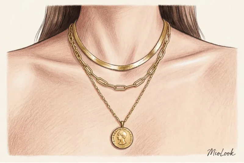 Многослойность в украшениях: как правильно сочетать цепочки на шее - 2