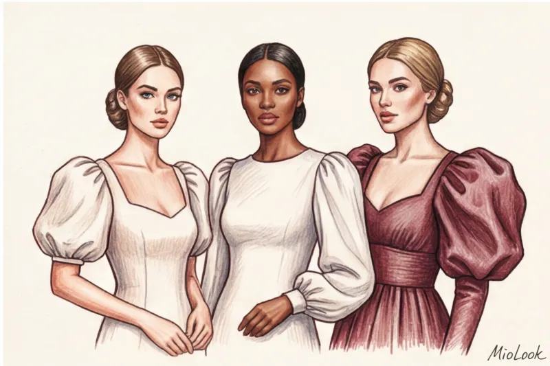 Прически к платью с пышными рукавами: как не перегрузить силуэт - 9