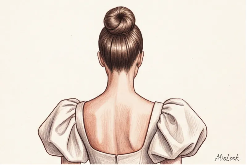 Hairstyles for dresses with puffy sleeves: how to choose