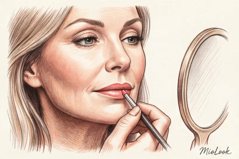 Возрастной макияж губ: скрываем кисетные морщины и опущенные уголки - 5