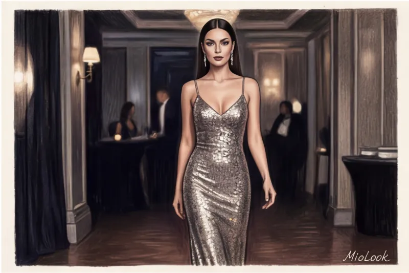 Макияж под вечернее платье с пайетками: как не перегрузить сияющий образ - 6