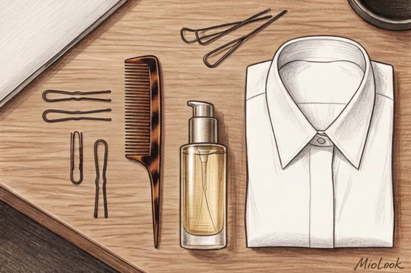 Офисный шик: женские прически под рубашку с воротником и пиджак - 5