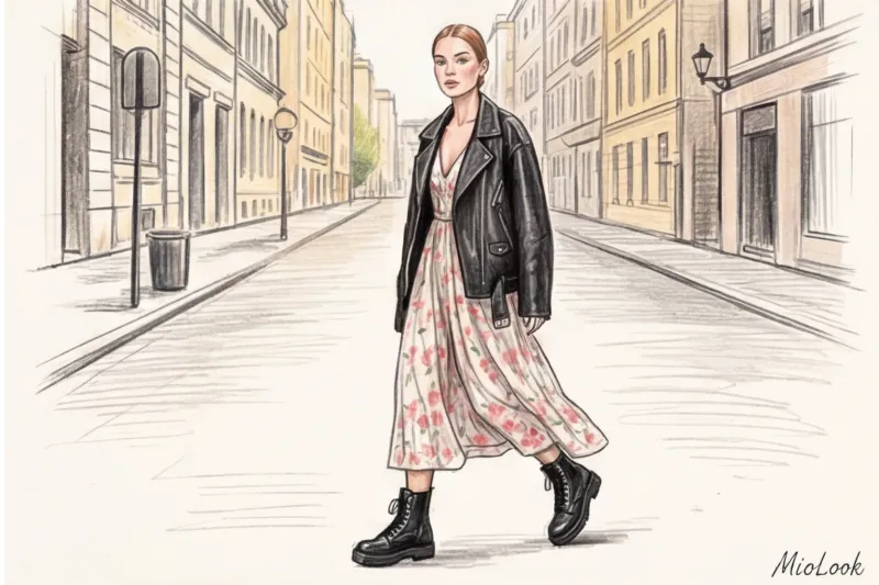 Нежный макияж под платье в цветочек и романтичный стиль - 6