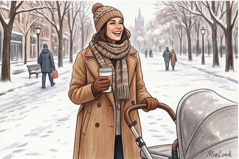 Зимний гардероб мамы: как не замерзнуть на прогулке с коляской и выглядеть стильно - 7