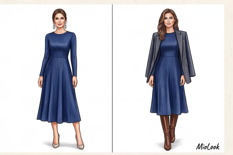 В чем пойти на свадьбу: элегантные закрытые платья для гостей - 6