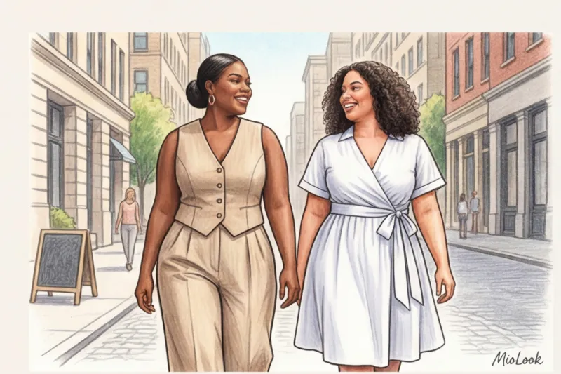 Летний базовый гардероб для полных: стильно в жару