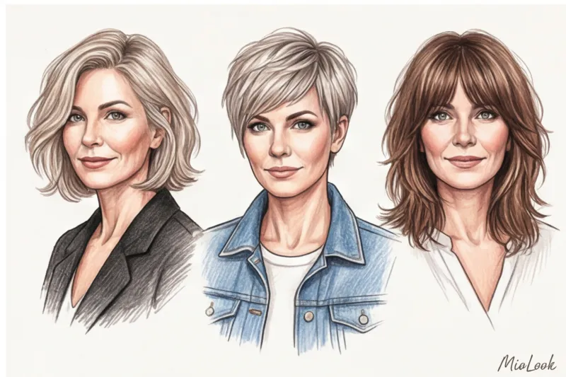 Омолаживающие стрижки для женщин 50 лет: тренды и нестареющая классика - 9