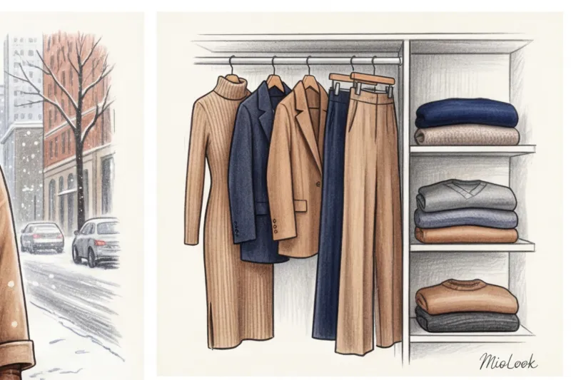 Офисный стиль для беременных зимой: теплые и элегантные образы - 3