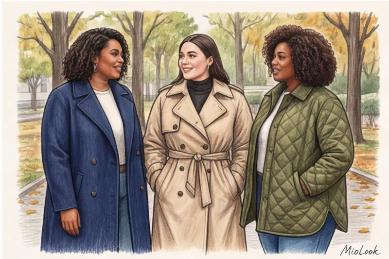 Верхняя одежда для полных женщин: как выбрать стройнящие фасоны - 9