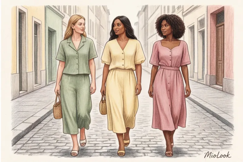 Летняя капсула в стиле Cottagecore: льняные платья, кружево и панамы - 3