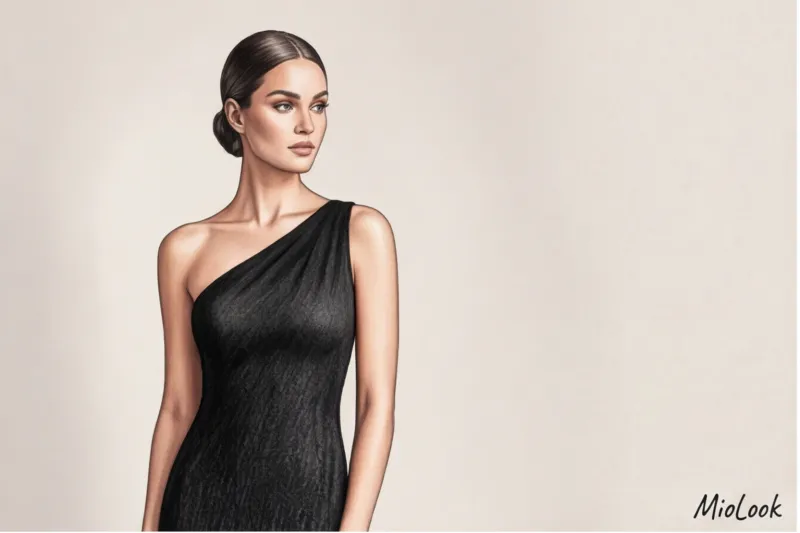 The perfect hairstyle for a one-shoulder dress