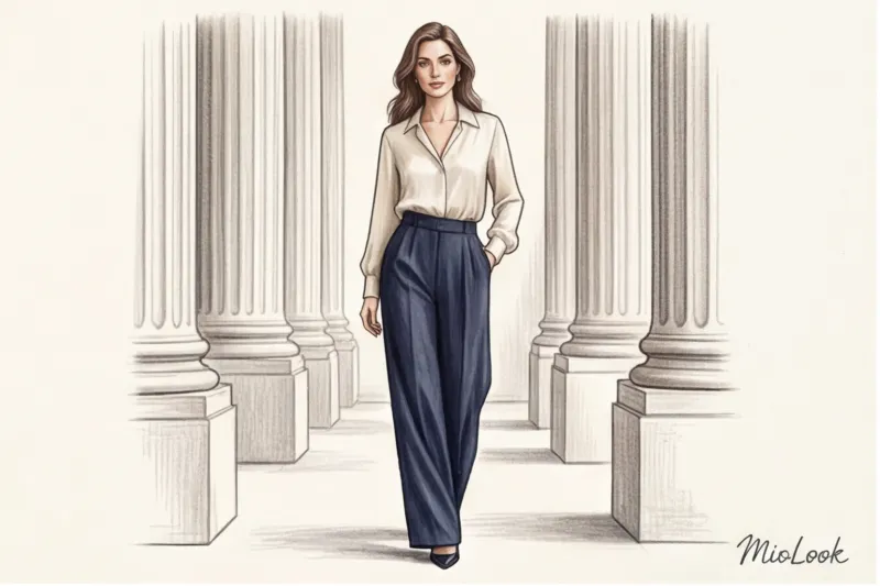 Visual figure correction: clothes for a slim figure