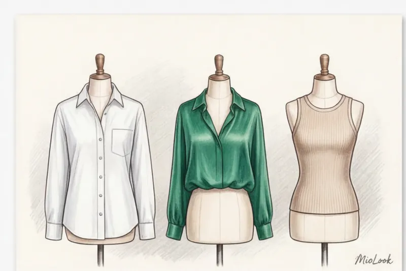 Types of blouses, tops and shirts: what's the difference?