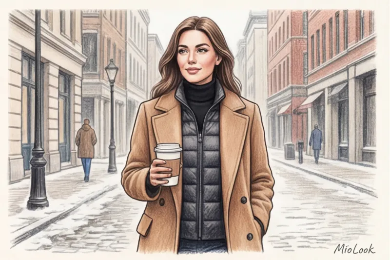 A thin down jacket under a coat: the secrets of layering