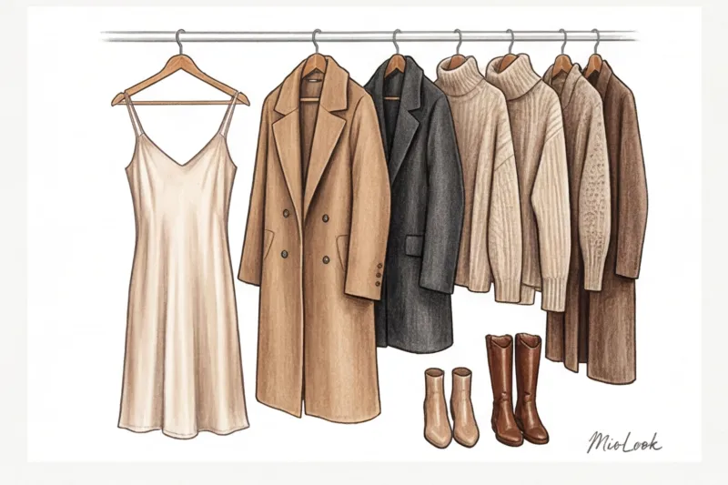 Платье-комбинация осенью и зимой: секреты теплых многослойных образов - 8