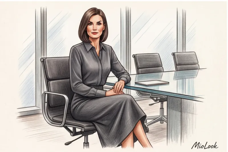 Строго и элегантно: деловой стиль королевы Летиции - 7