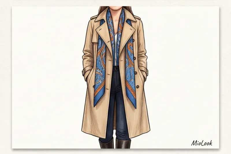 Аксессуары для фигуры «яблоко»: создаем вертикаль и скрываем объем на талии - 5