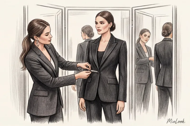 Альтернатива платью: нарядные закрытые костюмы для вечерних выходов - 5