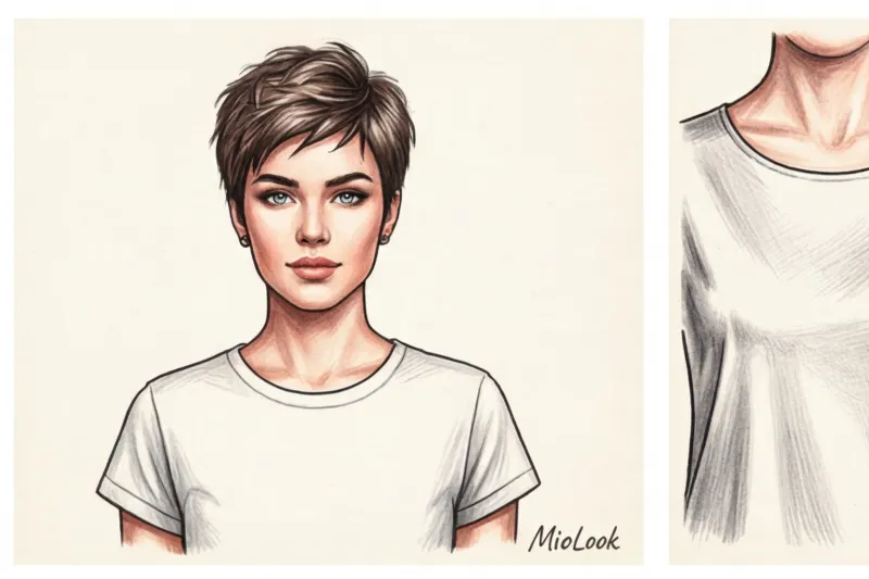 Базовый гардероб: какую прическу выбрать под классический круглый вырез - 4