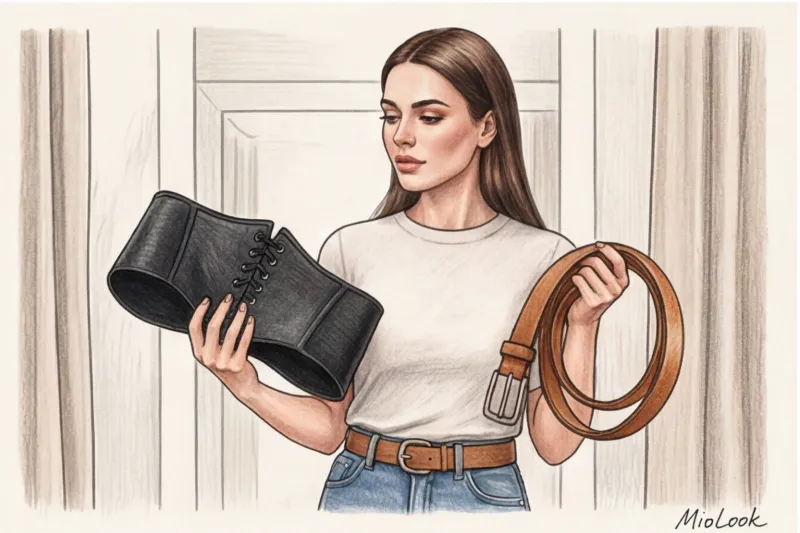 Как носить ремень, чтобы визуально скрыть живот - 7