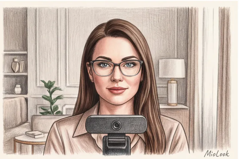 Как выступать в очках онлайн, чтобы избежать бликов от кольцевой лампы - 7