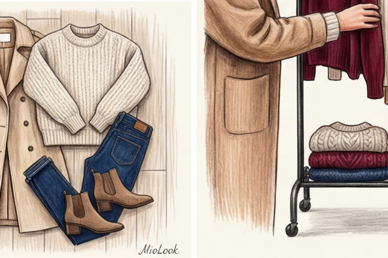 Осенний кэжуал: уютные повседневные образы с пальто, тренчами и свитером - 8