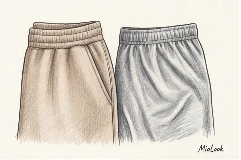 Sweatpants for a full figure: a slimming look