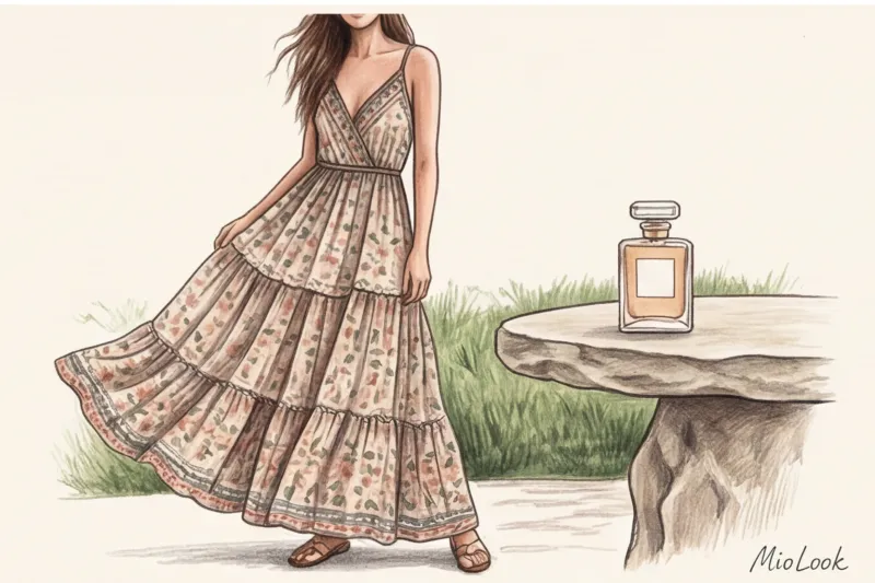 Бохо и романтика: как сочетать цветочные ароматы с летящими платьями - 8