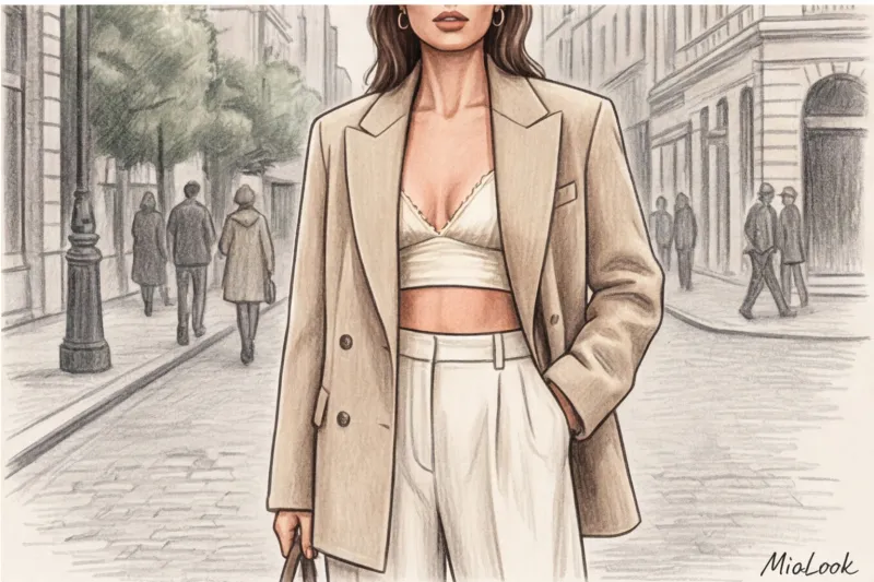 Бралетт под пиджак: как носить бельевой топ в деловых и вечерних аутфитах - 8