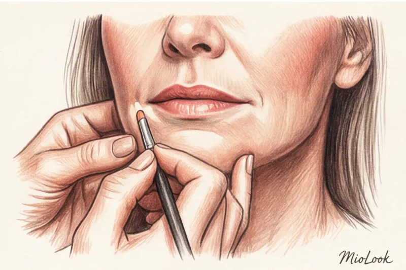 Возрастной макияж губ: скрываем кисетные морщины и опущенные уголки - 8