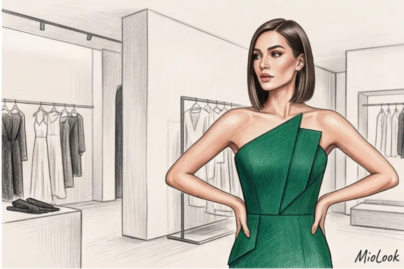 Асимметрия в образе: выбираем прическу под платье на одно плечо - 3