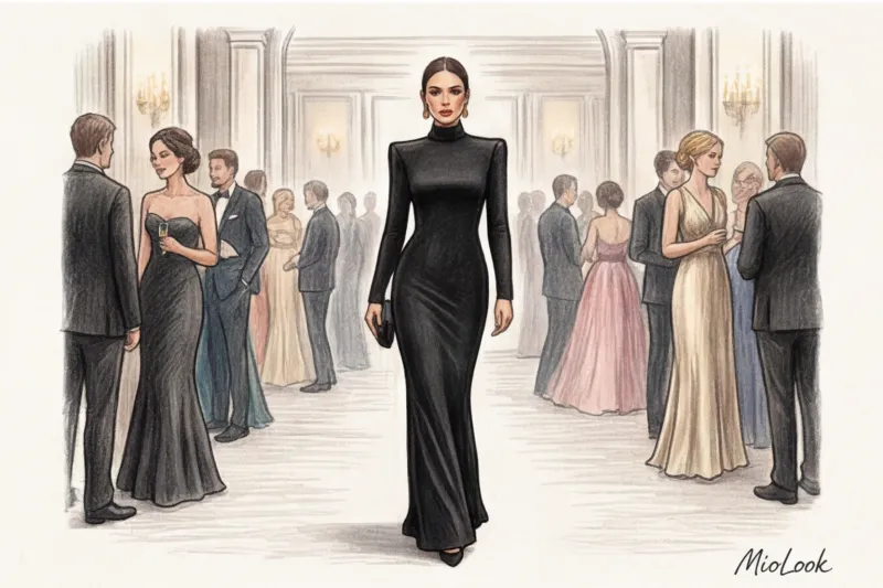 Маленькое (и большое) черное платье: закрытые форматы классики - 8