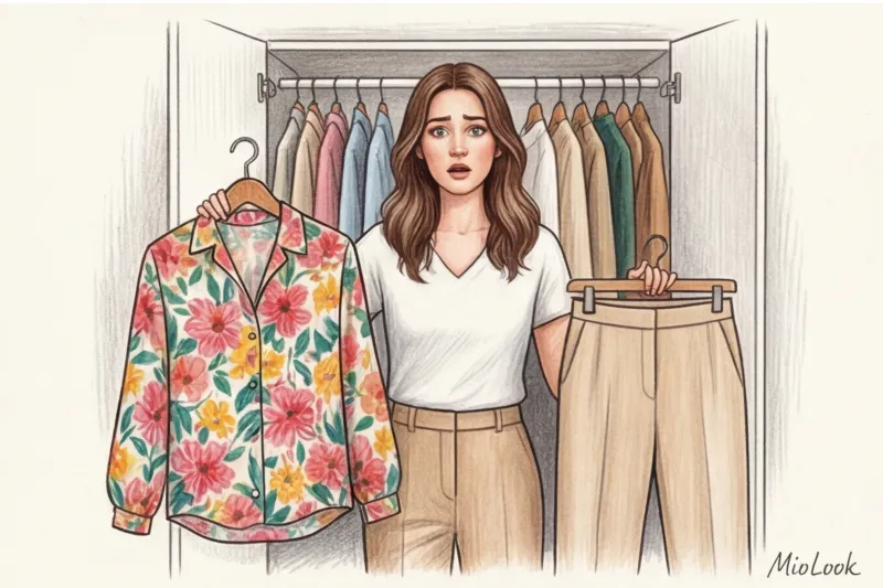 Сочетание принтов и однотонных вещей в капсульном гардеробе - 8