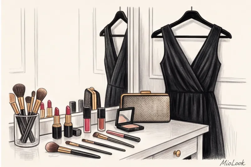 Макияж к черному платью: от классических стрелок до ярких акцентов - 6