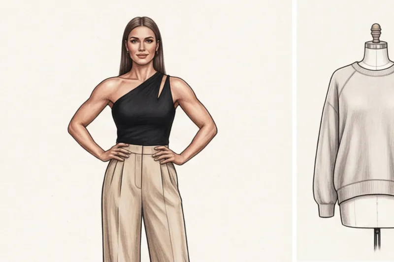 Базовий гардероб для перевернутого трикутника: гід