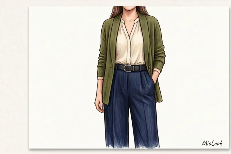 Аксессуары для фигуры «яблоко»: создаем вертикаль и скрываем объем на талии - 4