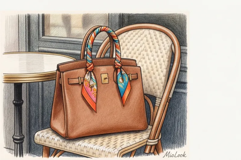 5 способов стильно носить шелковый платок в повседневных образах - 3