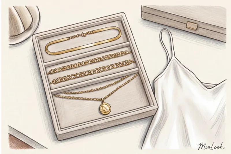 Многослойность в украшениях: как правильно сочетать цепочки на шее - 6